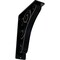 Ekena Millwork Tristan Wrought Iron Bracket, (Triple center brace), Powder Coated Black 2"W x 5 1/2"D x 8"H BKTM02X05X08TTN - alternate 1